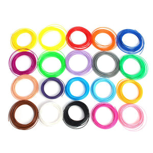 20 color/set 3D Pen Filament ABS/PLA 1.75mm Plastic Rubber Printing Material For 3D Printer Pen Filament