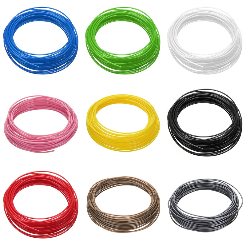 2018 10m 3D Pen Filament PLA 1.75mm Plastic Rubber Printing Material For 3D Printer Pen Filament Accessories 9 colors
